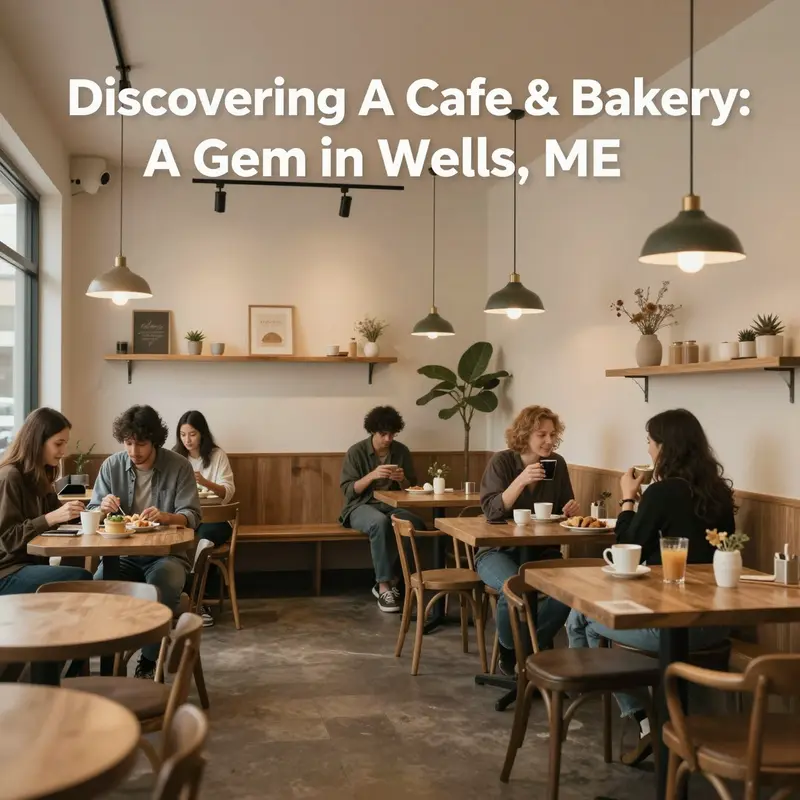 Stylish and inviting atmosphere at A Cafe & Bakery in Wells, ME.