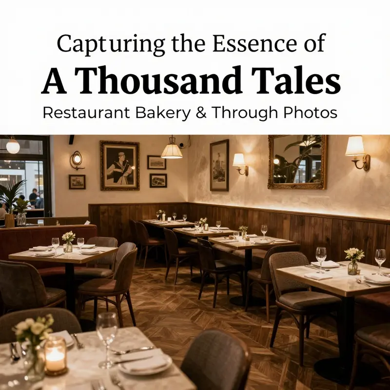 The inviting interior of A Thousand Tales showcases a cozy dining atmosphere with elegant decor and comfortable seating.