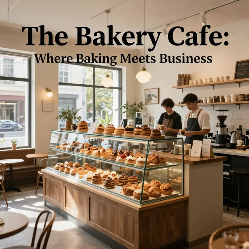 A welcoming interior of a bakery cafe showcasing the blend of baking and coffee culture.