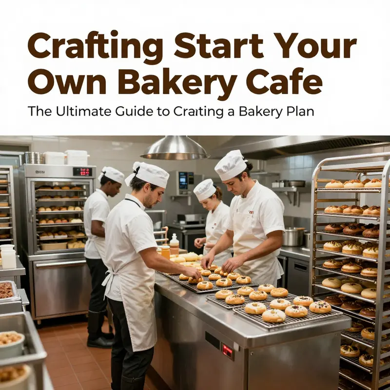 Conceptual illustration of a bakery cafe that represents creativity and warmth.