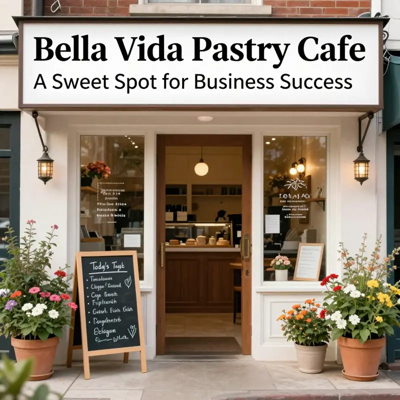 The charming exterior of Bella Vida Pastry Cafe in Clifton, NJ, welcoming patrons with its inviting ambiance.