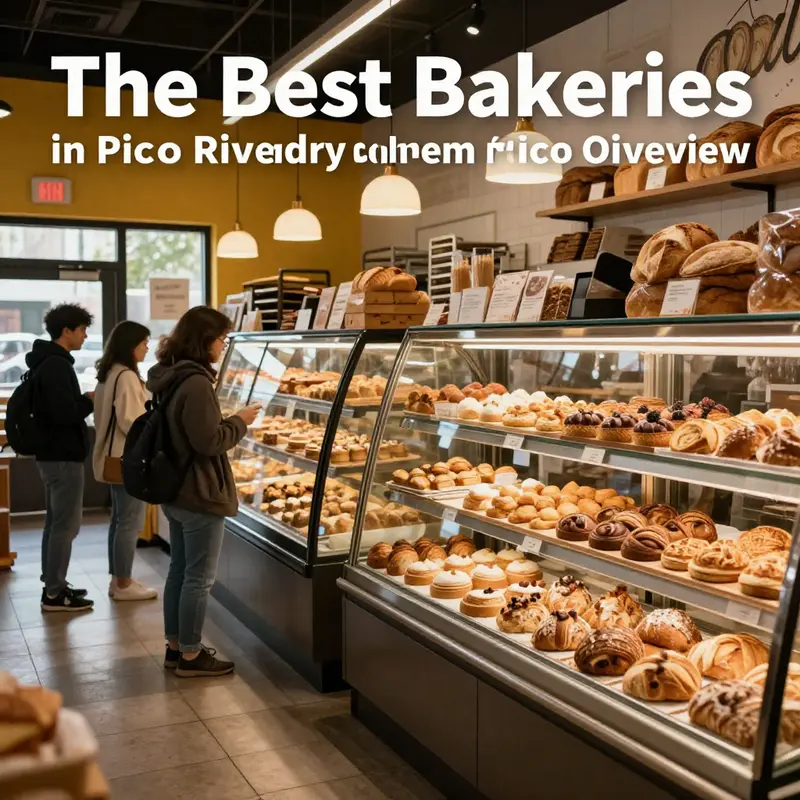 The lively ambiance of a popular Pico Rivera bakery, highlighting the variety of fresh baked goods available.