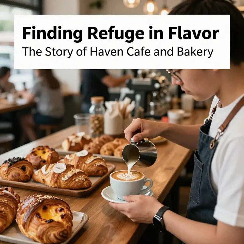 The warm, inviting atmosphere of Haven Cafe and Bakery in Lenox, Massachusetts.