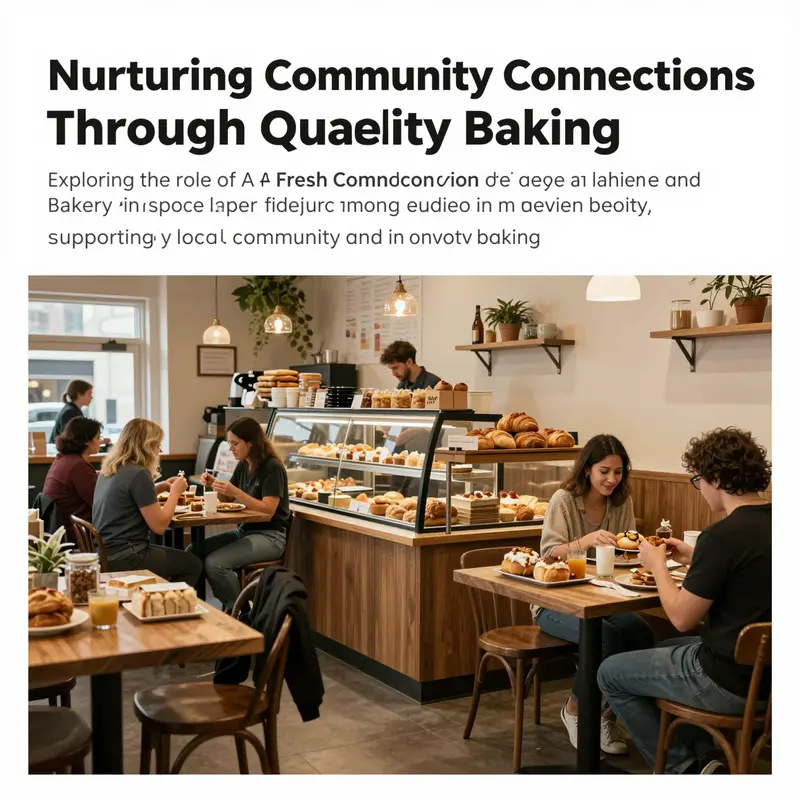 Warm and inviting interior of A Fresh Connection Cafe and Bakery with customers enjoying baked goods.