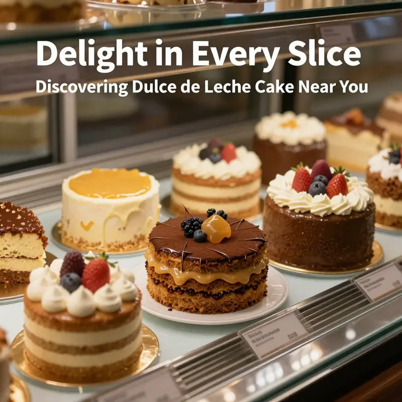 Locating nearby dulce de leche cake options through online mapping tools.
