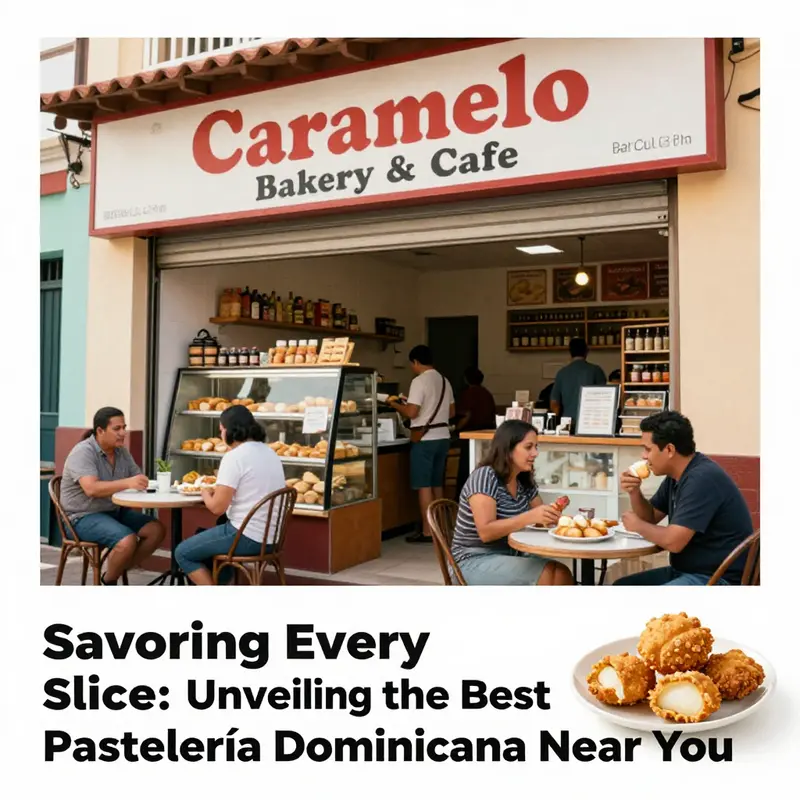 Caramelo Bakery & Cafe, a local favorite offering authentic Dominican treats in a friendly atmosphere.