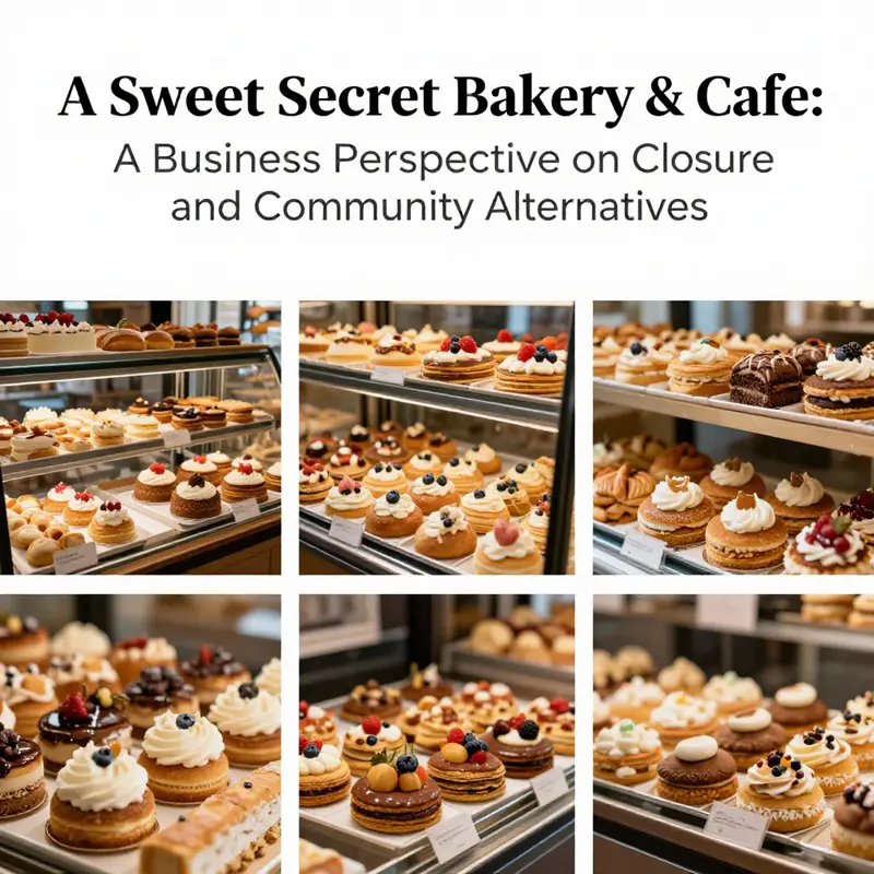 A colorful collage of assorted pastries and baked goods from local bakeries, illustrating the community's variety and resilience.