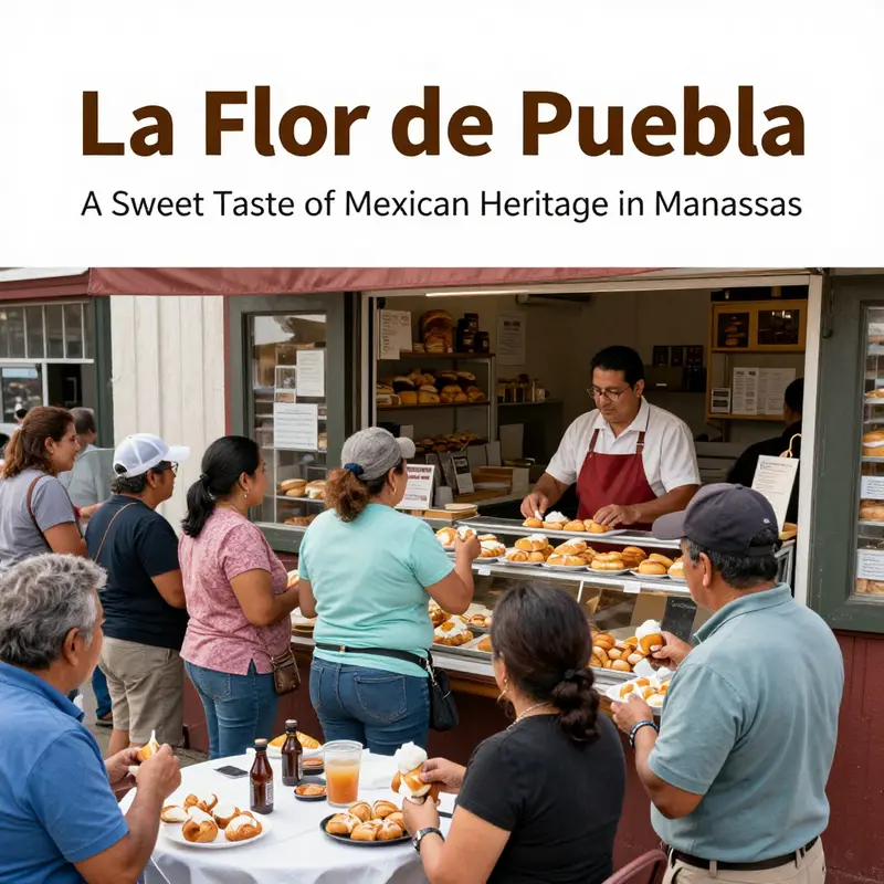 An array of traditional Mexican pastries representing the rich culinary traditions at La Flor De Puebla.
