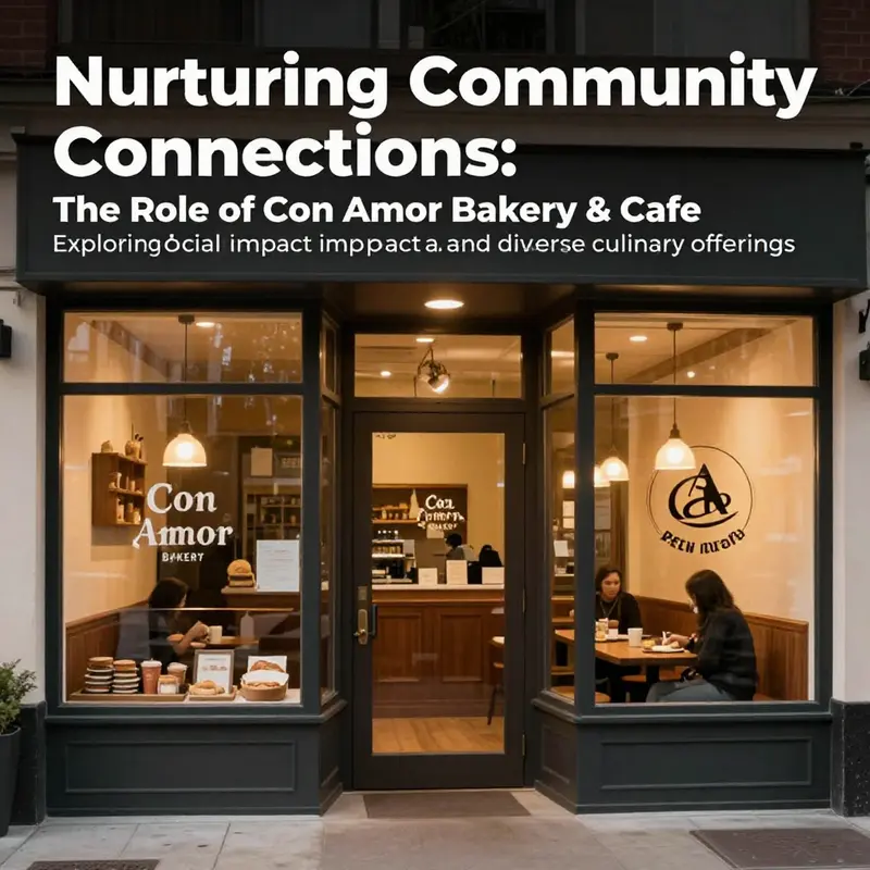 The entrance of Con Amor Bakery & Cafe, highlighting its welcoming design and atmosphere.