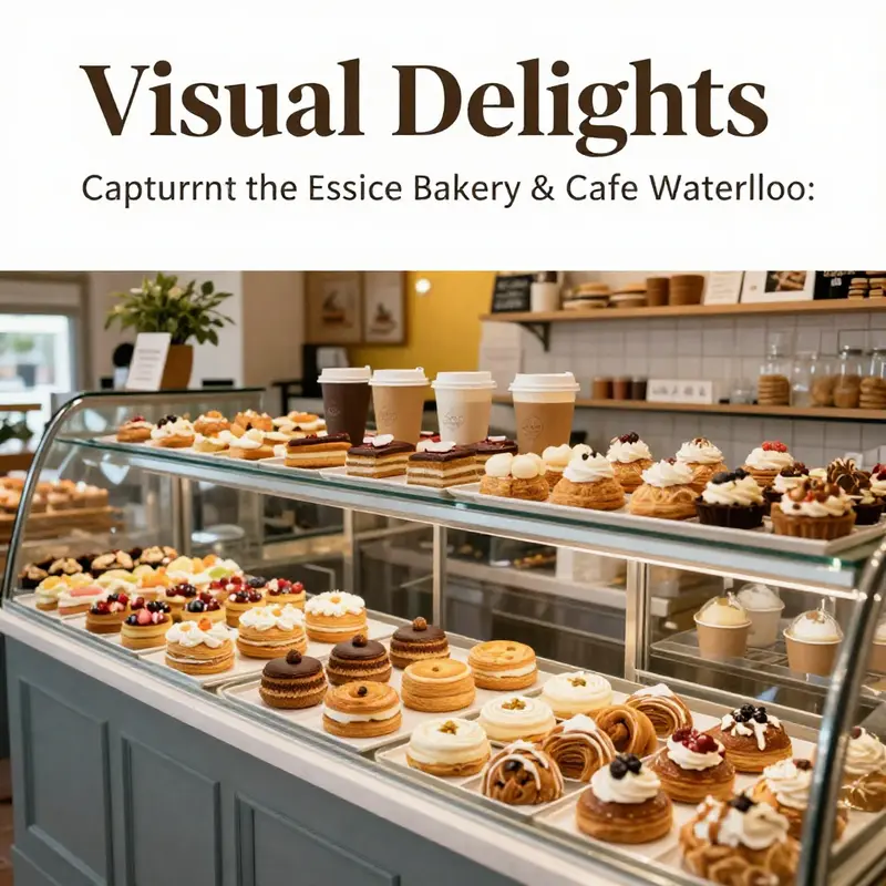 A selection of artistic pastries and beverages, highlighting the culinary artistry at Con Amor Bakery.