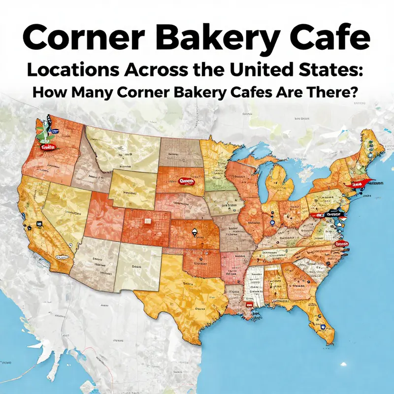 A map showcasing the distribution of Corner Bakery Cafe locations throughout the United States.