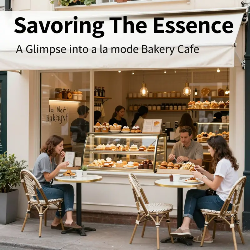 A bakery cafe busy with customers and showcasing a range of fresh pastries.