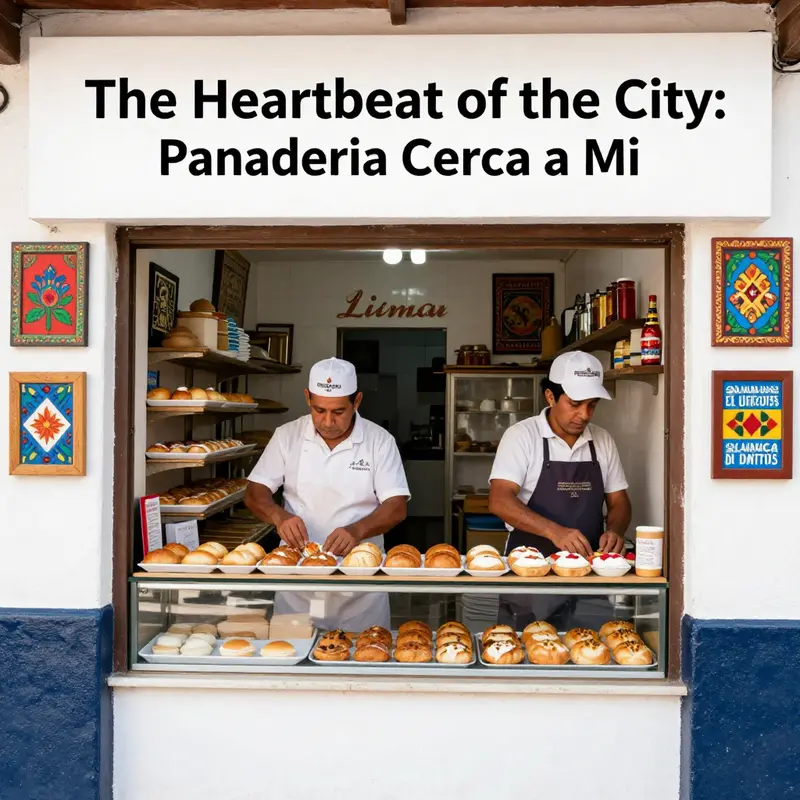 A popular panaderia in Lima filled with fresh goods and happy customers enjoying the local flavors.