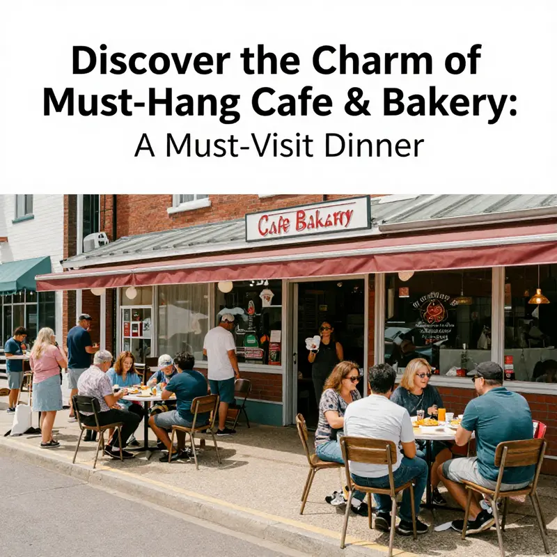 The inviting retro atmosphere of Must-Hang Cafe & Bakery filled with cheerful patrons.