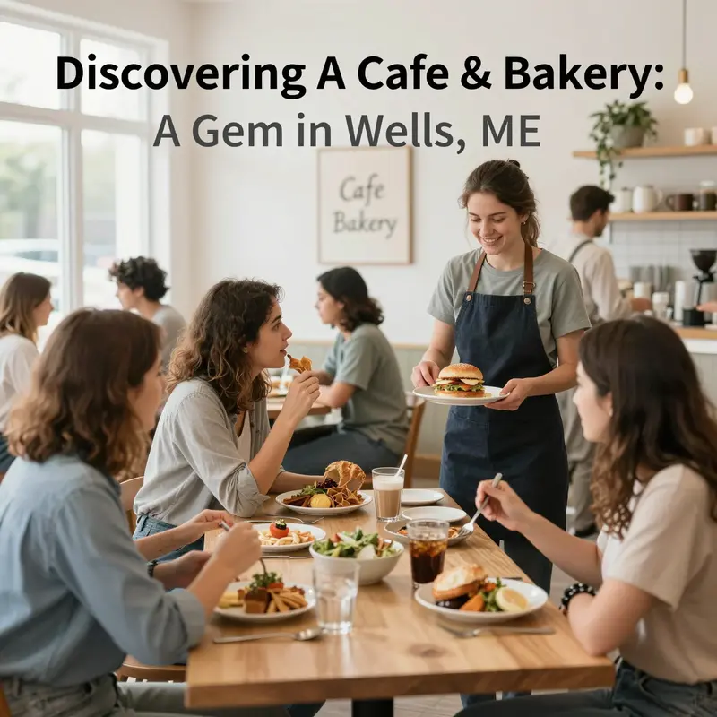 Stylish and inviting atmosphere at A Cafe & Bakery in Wells, ME.