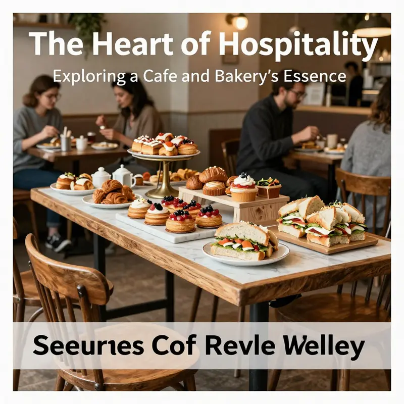A vibrant cafe scene illustrating the lively customer experience within a bakery environment.