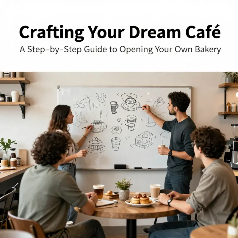Aspiring café owners collaborating on defining their unique concepts and conducting market research.