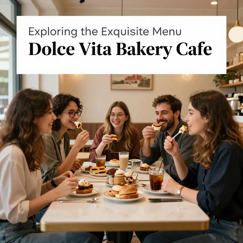 A vibrant display of the offerings at Dolce Vita Bakery Cafe, illustrating the variety and quality of baked goods.