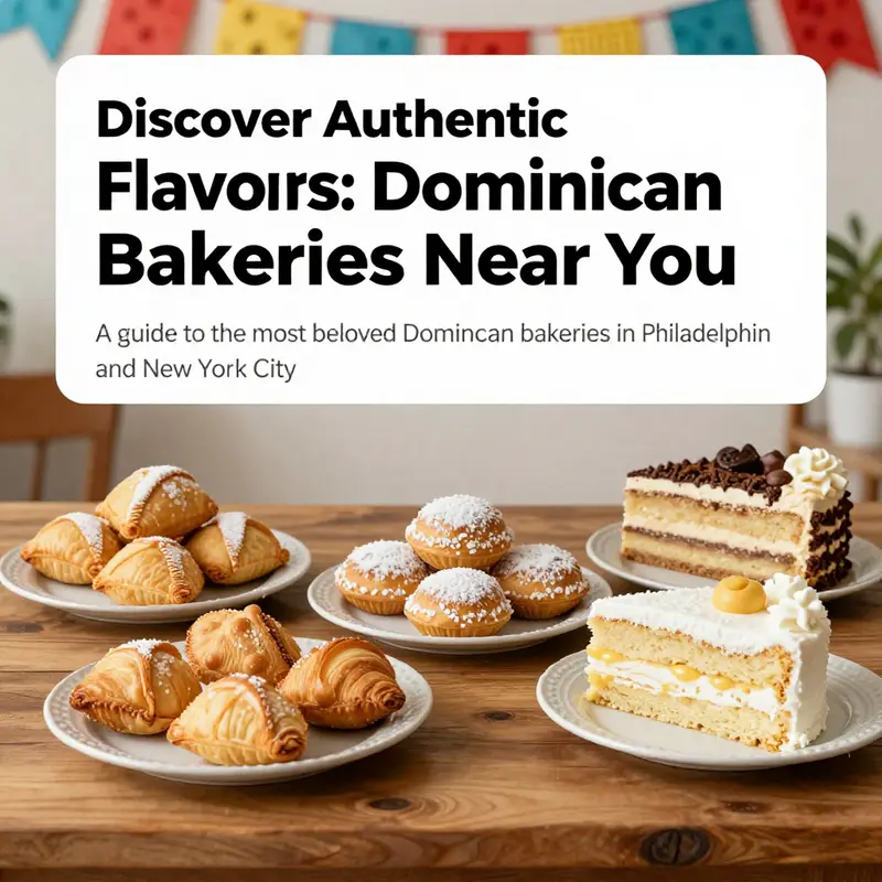 A selection of mouth-watering Dominican pastries arranged beautifully on a table, representing the culture's culinary diversity.