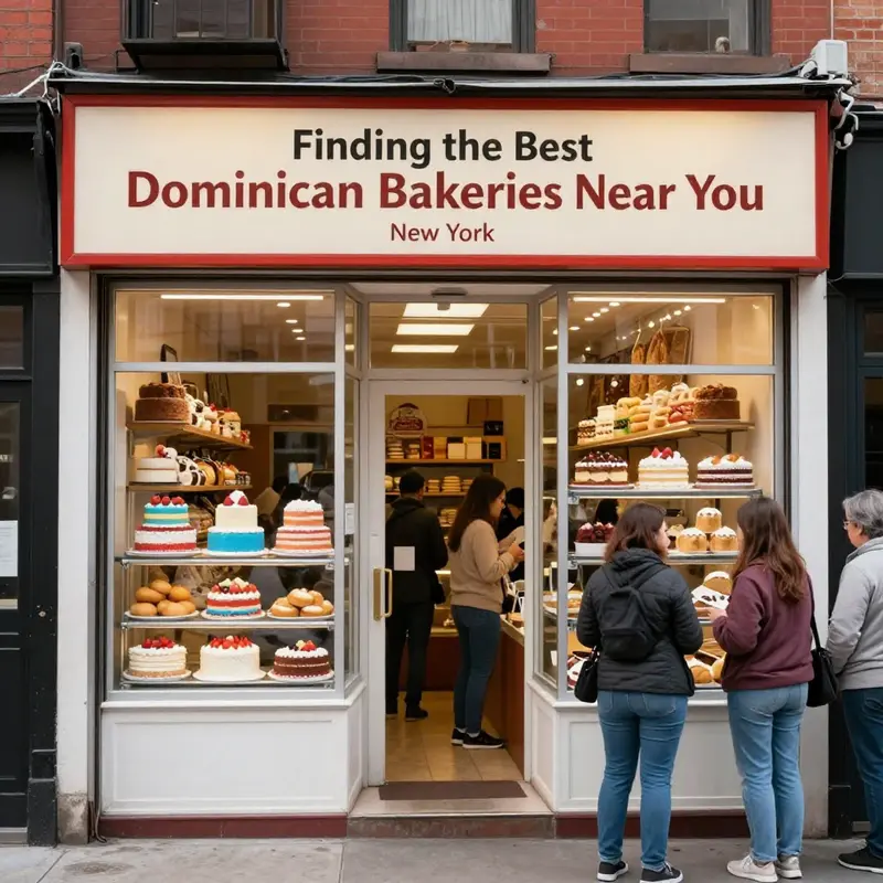 Traditional Dominican baked goods displayed at a bakery in Philadelphia.