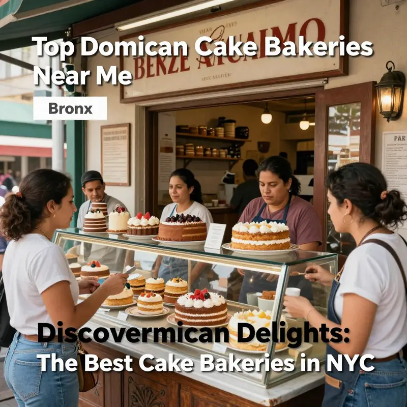 An inviting array of Dominican cakes available at a popular bakery in Manhattan.