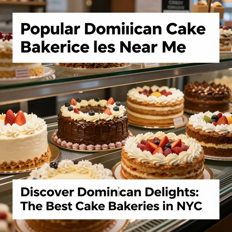 An inviting array of Dominican cakes available at a popular bakery in Manhattan.