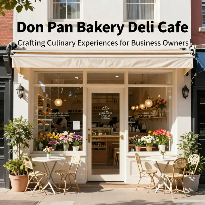 An inviting view of Don Pan Bakery Deli Cafe’s charming exterior, showcasing a welcoming environment for customers.