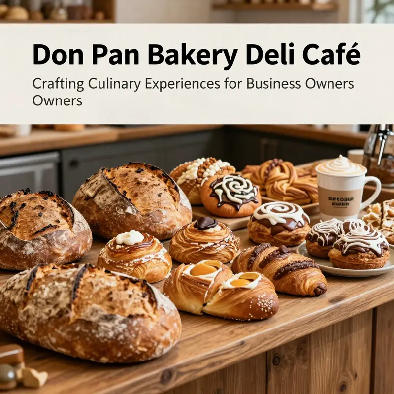An inviting view of Don Pan Bakery Deli Cafe’s charming exterior, showcasing a welcoming environment for customers.