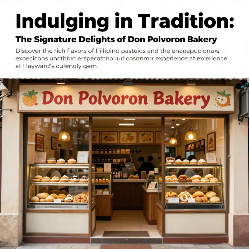 The storefront of Don Polvoron Bakery, showcasing a welcoming environment for customers eager to explore traditional Filipino pastries.