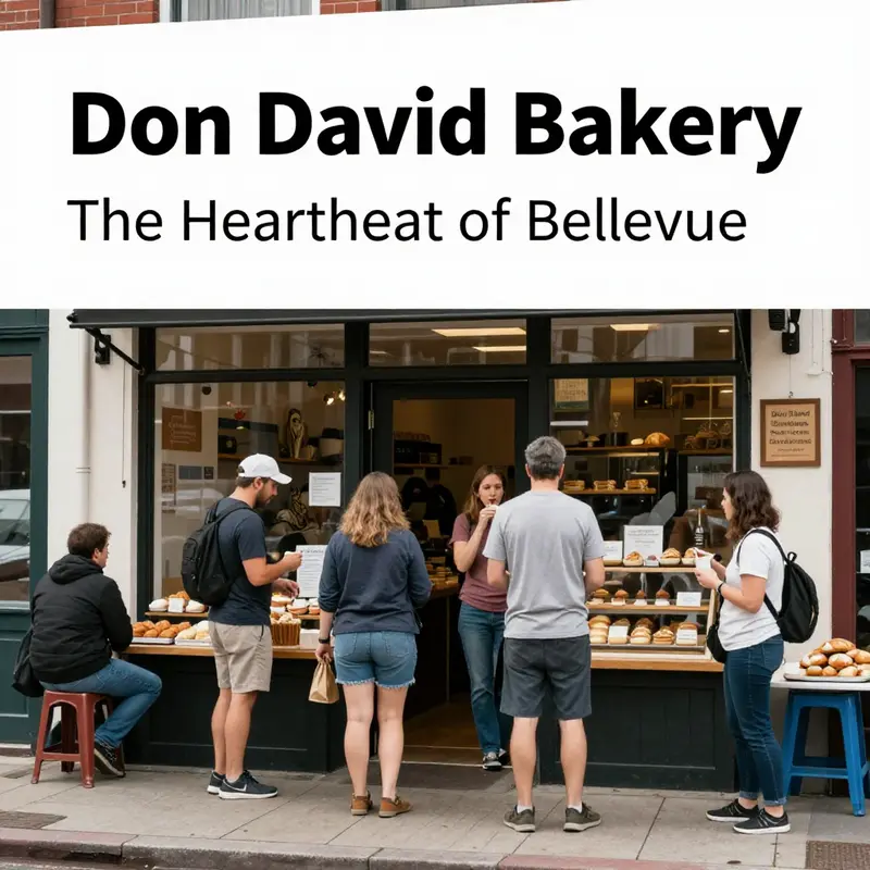 The inviting atmosphere of Don David Bakery highlights its role as a central gathering place in Bellevue.