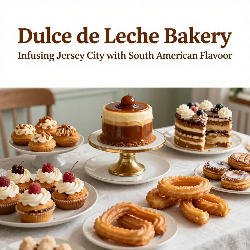 An array of beautifully presented pastries and desserts reflecting the rich traditions of South American cuisine.