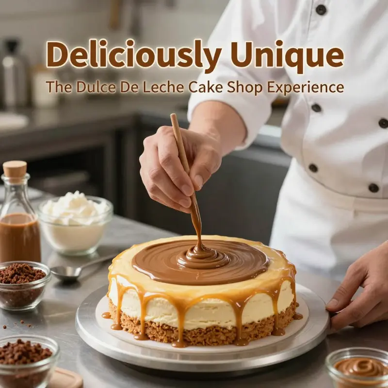 A tempting selection of dulce de leche-themed desserts at the Dulce De Leche Cake Shop.