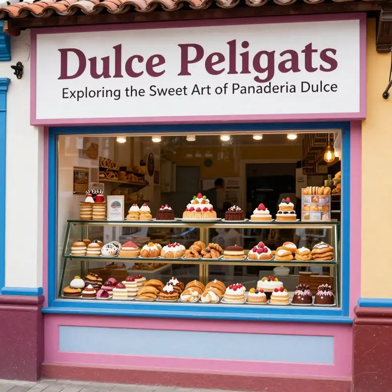 The inviting exterior of Dulce Paladar Bakery in Medellín, Colombia.