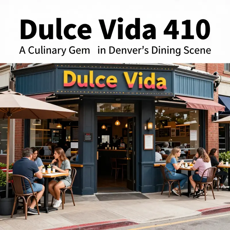 The inviting exterior of Dulce Vida 410, a key player in Denver’s dining scene.
