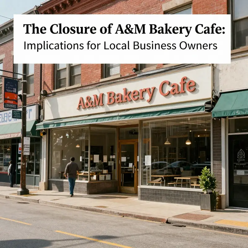 An empty storefront marking the economic changes following A&M Bakery Cafe’s closure.