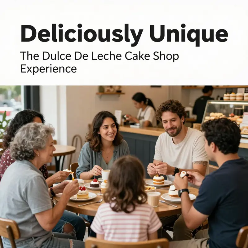 A tempting selection of dulce de leche-themed desserts at the Dulce De Leche Cake Shop.