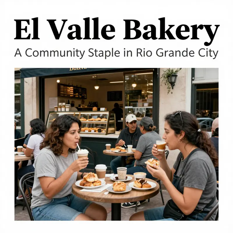 Customers enjoying their time at El Valle Bakery, illustrating its significance in the local community.