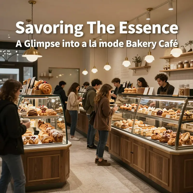 Patrons savoring the delights of a la mode Bakery Cafe, highlighting its role in the community.