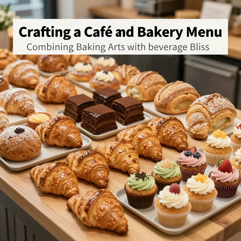 An enticing display of freshly baked goods, showcasing the variety of offerings in a café and bakery menu.