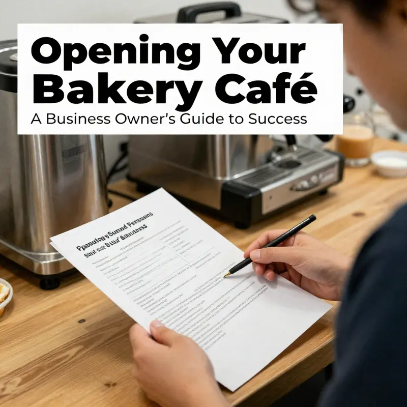A collaborative effort in drafting a business plan for a bakery cafe.