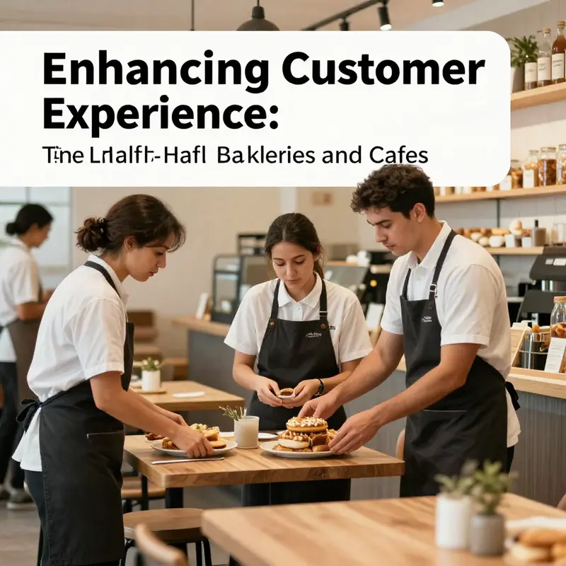 Hall staff create a warm and welcoming environment for customers in a bakery cafe.