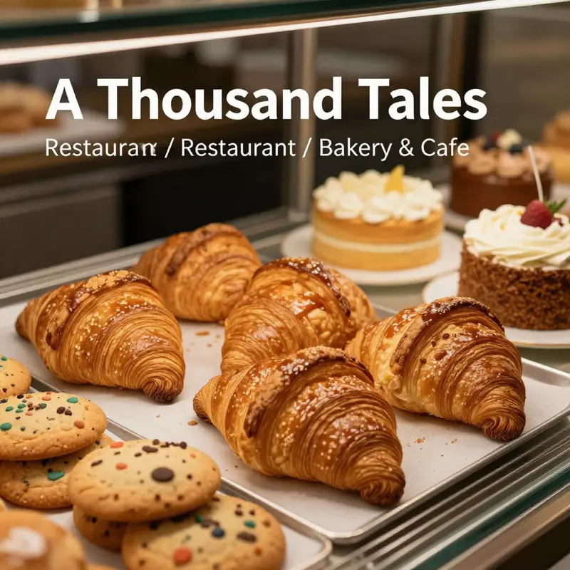 A diverse and inviting breakfast spread that epitomizes A Thousand Tales Restaurant’s brunch offerings.