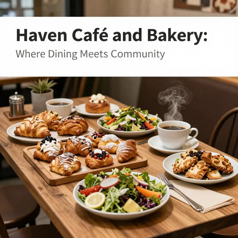 The charming exterior of Haven Café and Bakery, an inviting space for patrons to enjoy their meals.