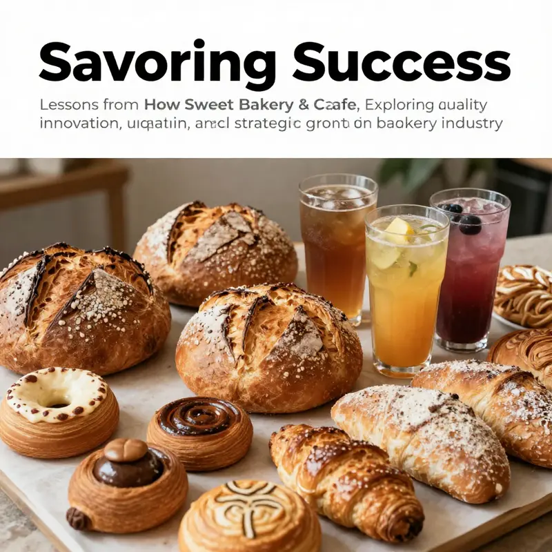 A selection of artisanal baked goods and beverages from How Sweet Bakery & Cafe, emphasizing quality and craftsmanship.