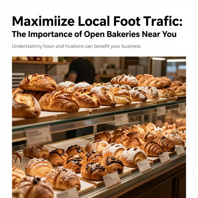 A charming bakery display showcasing an array of tempting breads and pastries, inviting customers inside.