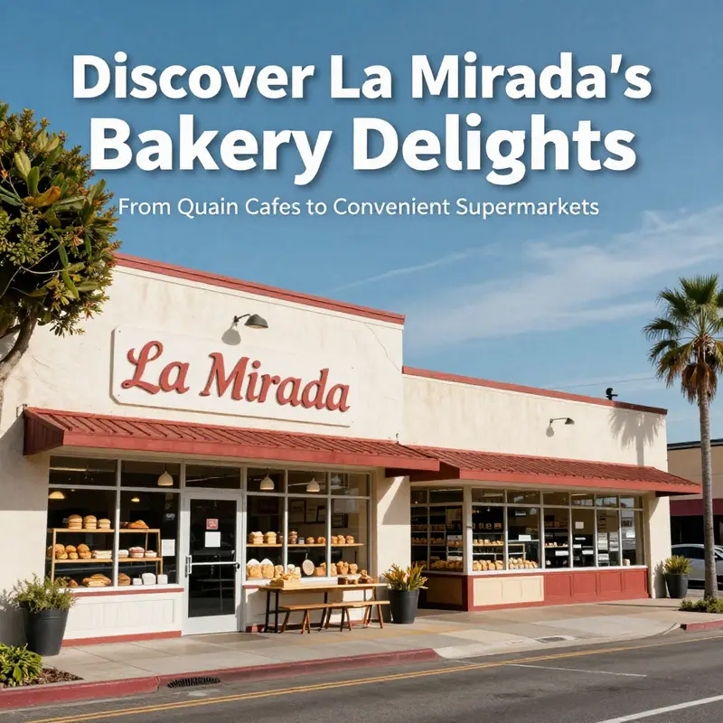 Overview of La Mirada, featuring various bakeries that serve the local community.