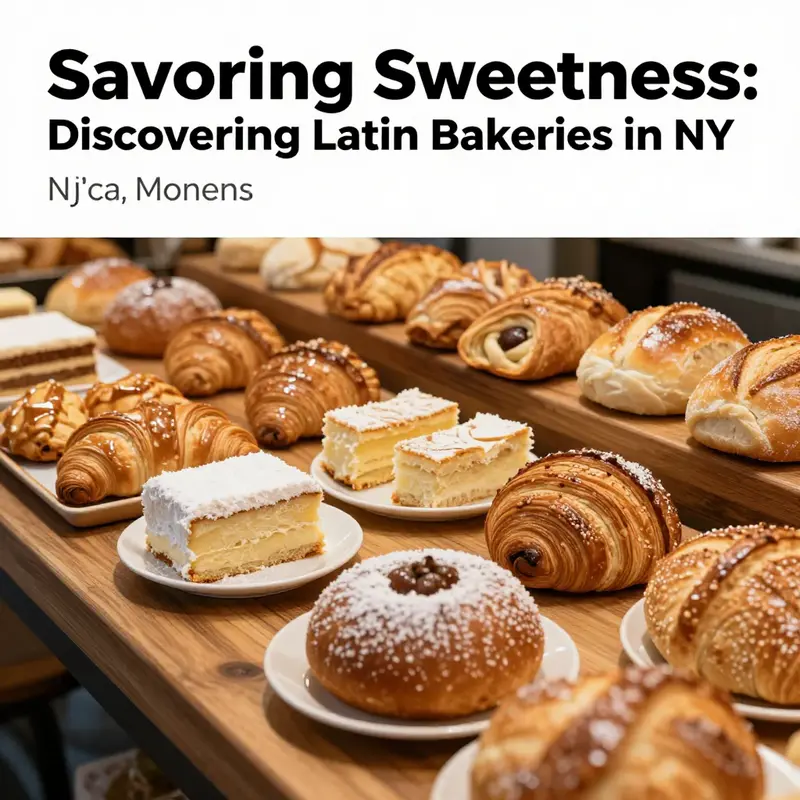 A colorful assortment of Latin pastries, showcasing the variety and richness of flavors available at local bakeries.