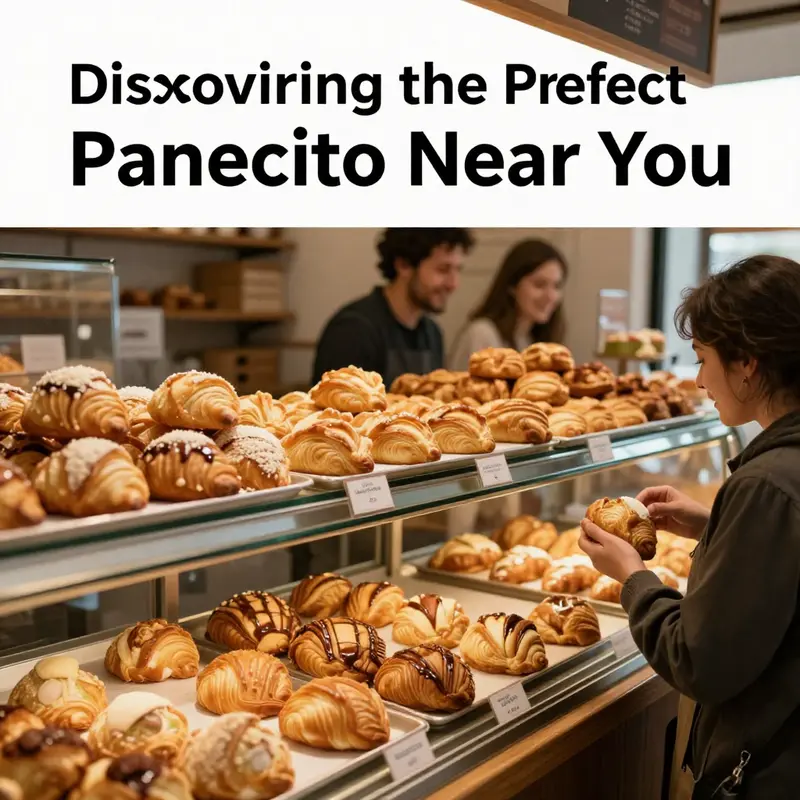 A vibrant display of freshly baked panecitos attracting customers in a local bakery.