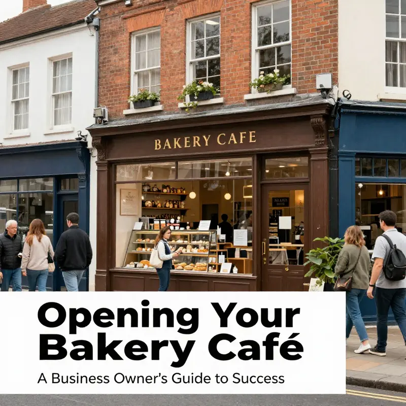 A collaborative effort in drafting a business plan for a bakery cafe.