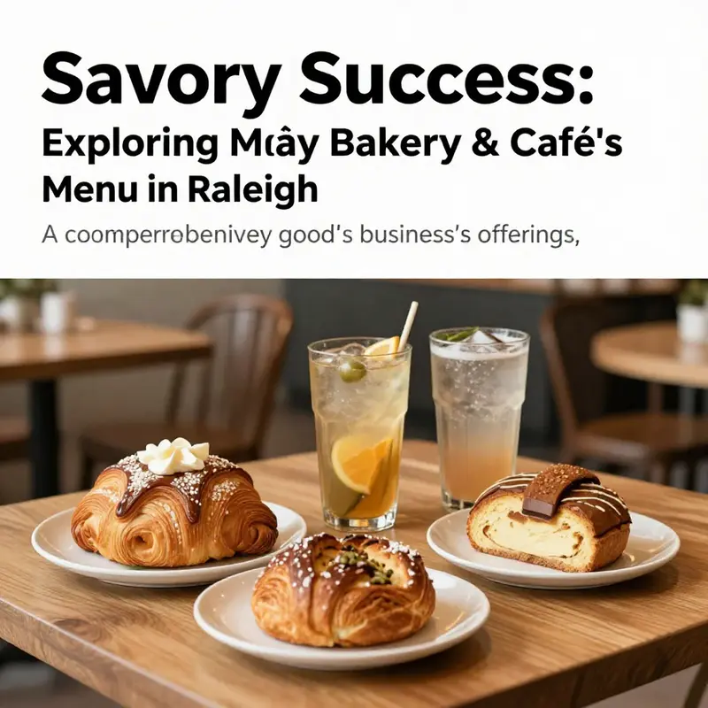 An inviting café ambiance featuring baked goods and drinks on a rustic table.